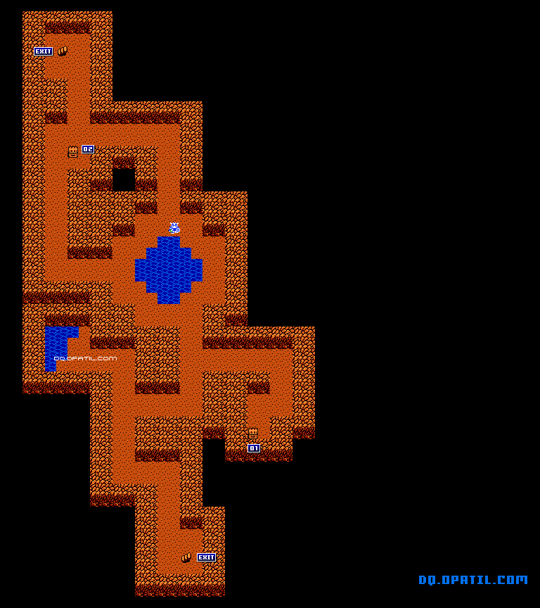イムルへの洞窟 マップ画像：FC版ドラゴンクエスト4 完全攻略