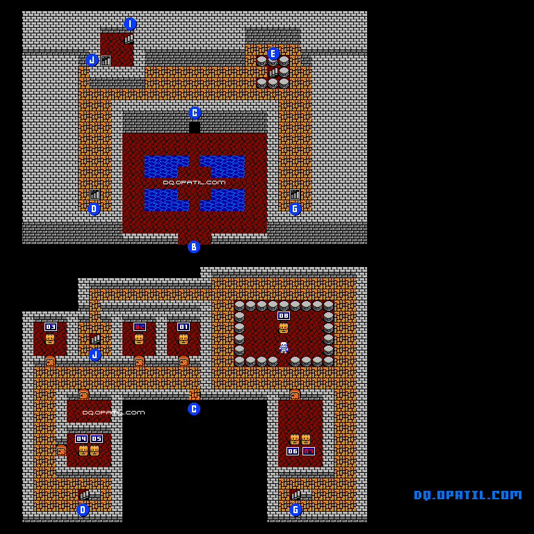 エスターク神殿内部 マップ画像：FC版ドラゴンクエスト4 完全攻略