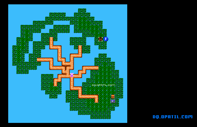 世界樹 マップ画像：FC版ドラゴンクエスト4 完全攻略