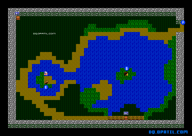 闇の洞窟B4 マップ画像：FC版ドラゴンクエスト4 完全攻略